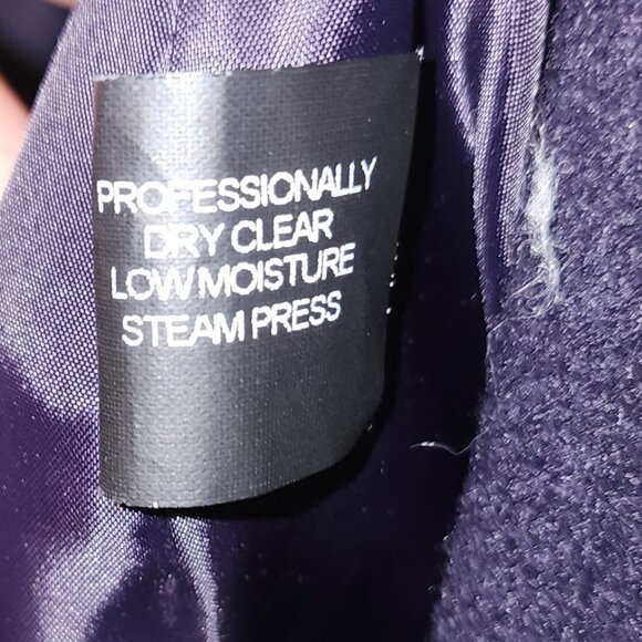 Women's Medium Anne Klein Black Wool Blend Pea Coat - Picture 7 of 8